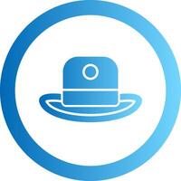Cowboy Hat Gradient Circle Icon vector