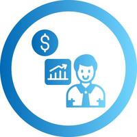 Business Impact Gradient Circle Icon vector