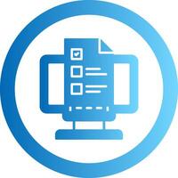 Brief Gradient Circle Icon vector