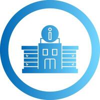 Information Center Gradient Circle Icon vector