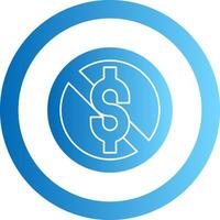 No Sales Gradient Circle Icon vector