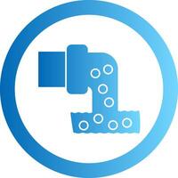 Sewage Gradient Circle Icon vector