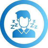 Tiredness Gradient Circle Icon vector