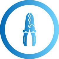 Wire Stripper Gradient Circle Icon vector