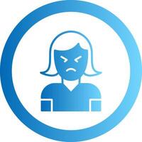 Anger Gradient Circle Icon vector