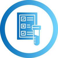 Blood Test Gradient Circle Icon vector