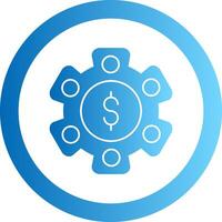 Asset Management Gradient Circle Icon vector