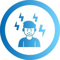 Depression Gradient Circle Icon vector