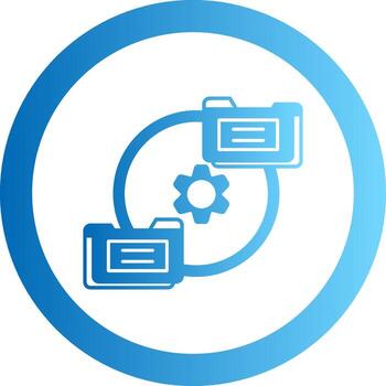 Files Exchange Gradient Circle Icon vector
