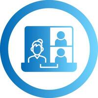 OnGradient Circle Conference Meeting Gradient Circle Icon vector