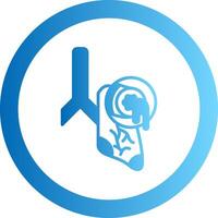Bronchiectasis Gradient Circle Icon vector
