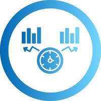 Time To Market Gradient Circle Icon vector