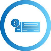 Checkbook Gradient Circle Icon vector