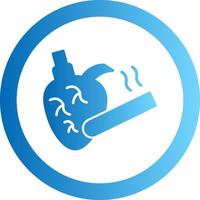 Smoking Gradient Circle Icon vector