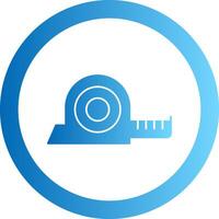 Measuring Tape Gradient Circle Icon vector