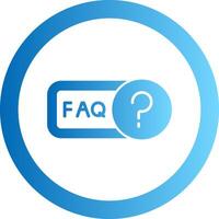 Faq Gradient Circle Icon vector