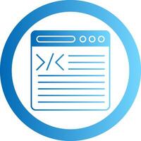 Coding Gradient Circle Icon vector