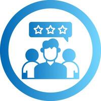 Leadership Rating Gradient Circle Icon vector