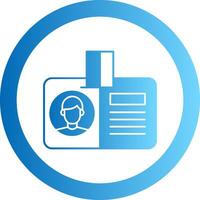 Id Card Gradient Circle Icon vector