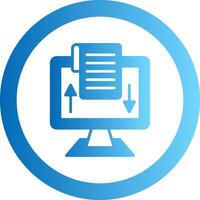 Digitalization Gradient Circle Icon vector