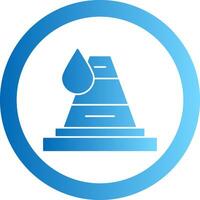 Traffic Cone Gradient Circle Icon vector
