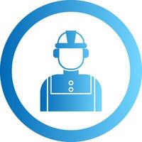 Technician Gradient Circle Icon vector