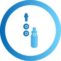 Screwdriver Gradient Circle Icon vector