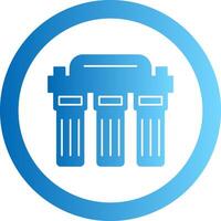 Water Filter Gradient Circle Icon vector