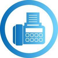 Fax Gradient Circle Icon vector