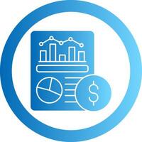 Expense Sheet Gradient Circle Icon vector