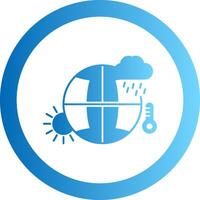 Climate Change Gradient Circle Icon vector