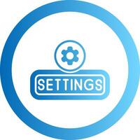 Setting Gradient Circle Icon vector
