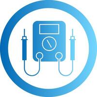 Multimeter Gradient Circle Icon vector