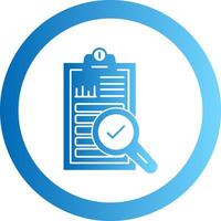 Auditing Gradient Circle Icon vector