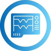 Ecg Gradient Circle Icon vector