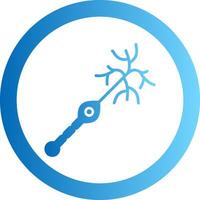 Unipolar Neuron Gradient Circle Icon vector