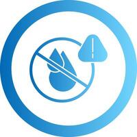No Water Gradient Circle Icon vector