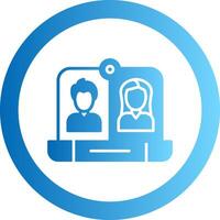Call Gradient Circle Icon vector