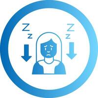Tiredness Gradient Circle Icon vector