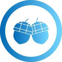 Acorn Gradient Circle Icon vector