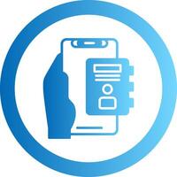 Contacts Gradient Circle Icon vector