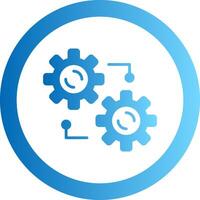 Integration Gradient Circle Icon vector
