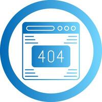 404 Error Gradient Circle Icon vector
