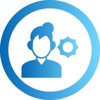 Support Gradient Circle Icon vector