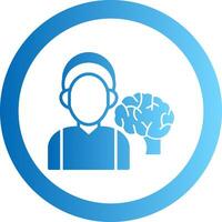 Neurologist Gradient Circle Icon vector