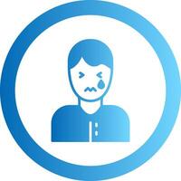 Sadness Gradient Circle Icon vector