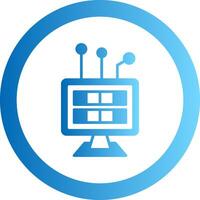 Digital Disruption Gradient Circle Icon vector