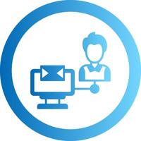 Exchange Mails Gradient Circle Icon vector