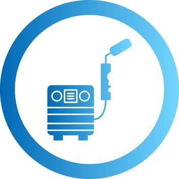 Welding Machine Gradient Circle Icon vector