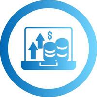 Growth Gradient Circle Icon vector